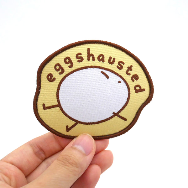 Eggshausted Iron-on Patch