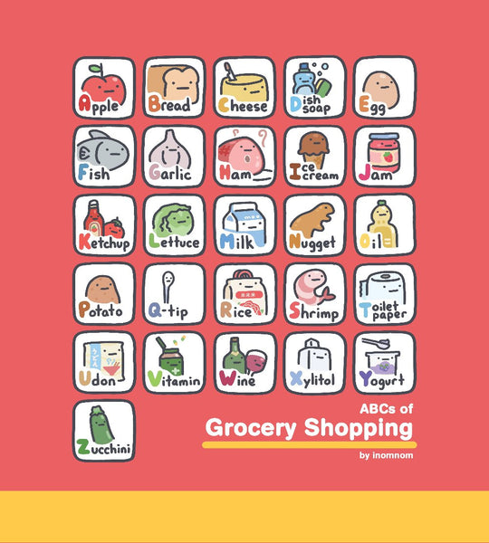ABCs of Grocery Shopping Foldable Tote Bag
