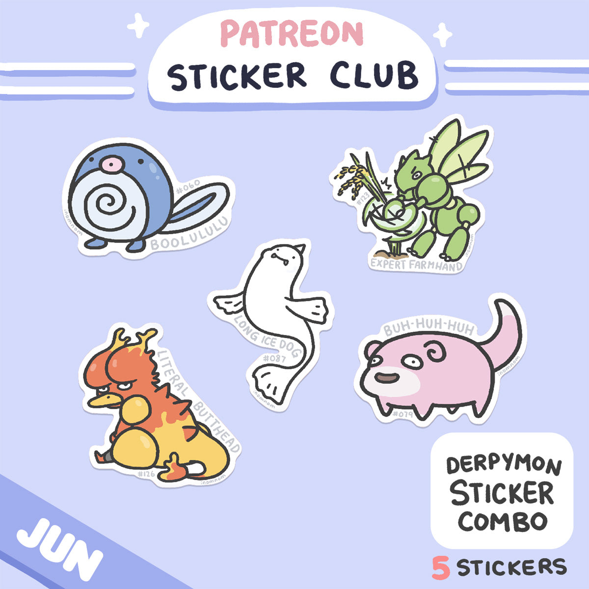 inomnom - June 2023 Derpymon Sticker Rewards