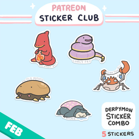 February 2024 Derpymon 5-pack sticker Rewards