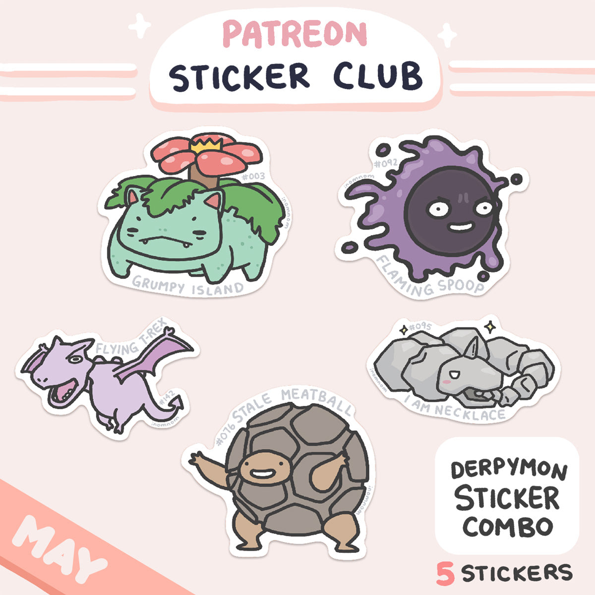 May 2024 Derpymon 5-pack sticker Rewards