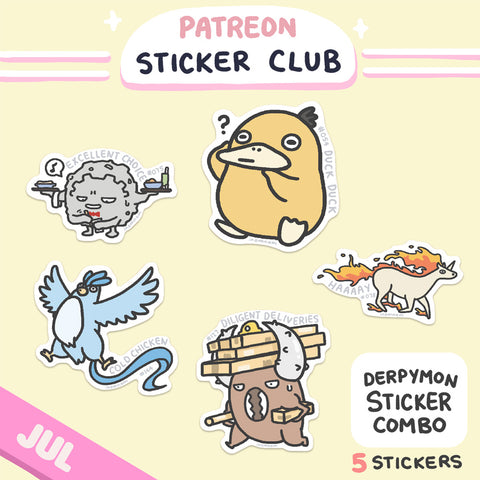 July 2024 Derpymon 5-pack sticker Rewards
