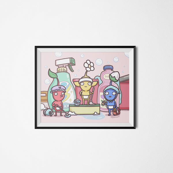 Pikmin Chores Art Print