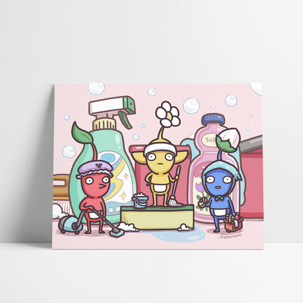 Pikmin Chores Art Print