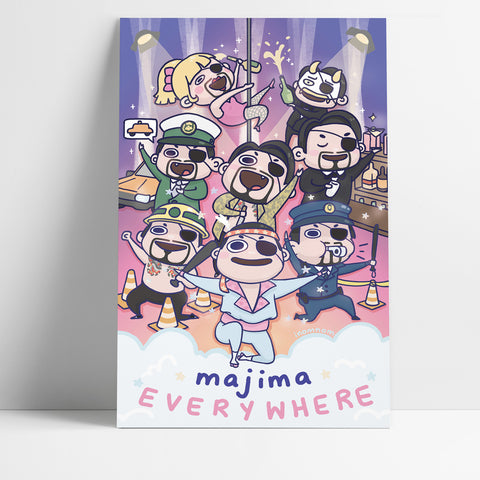 Majima Everywhere! Big Print (12"x18")