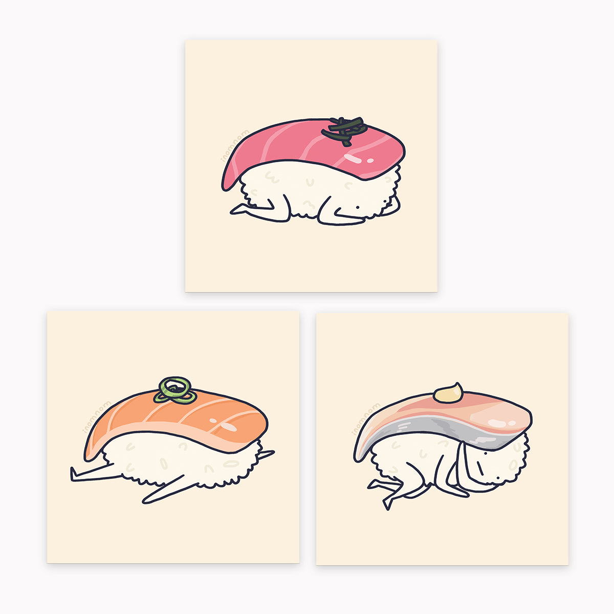 Sushi Trio (Set of 3) Art Print