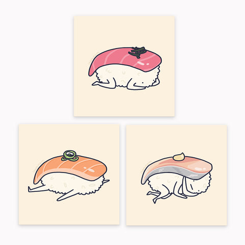 Sushi Trio (Set of 3) Art Print