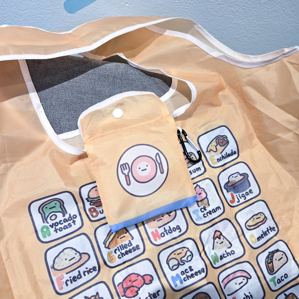 ABCs of Things to Eat Foldable Tote Bag