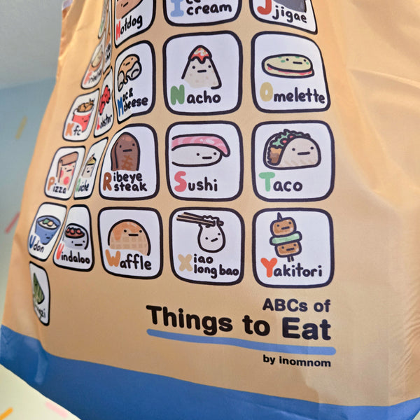 ABCs of Things to Eat Foldable Tote Bag
