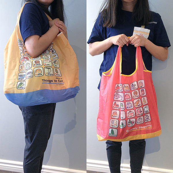 ABCs of Grocery Shopping Foldable Tote Bag