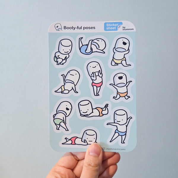 Bootyful Poses Sticker Sheet