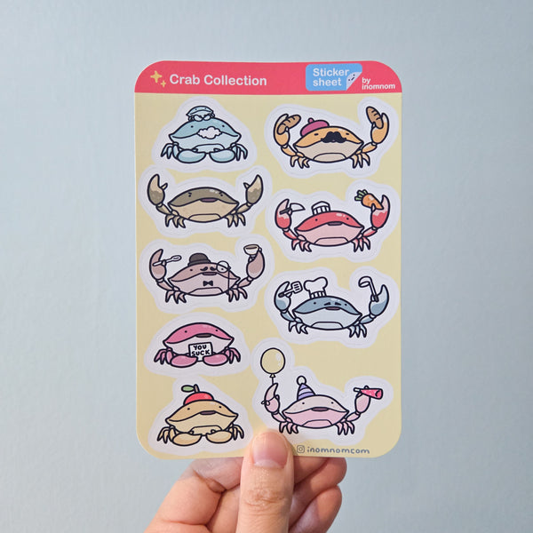 Crab Collection Sticker Sheet