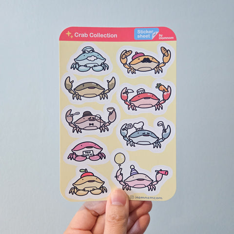 Crab Collection Sticker Sheet