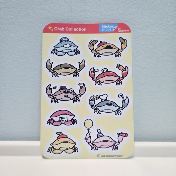 Crab Collection Sticker Sheet