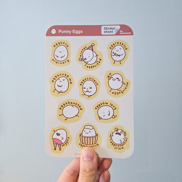 Punny Eggs Sticker Sheet