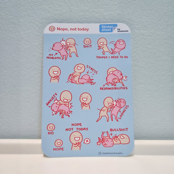 Nope, Not Today Sticker Sheet