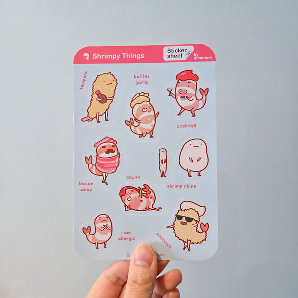 Shrimpy Things Sticker Sheet