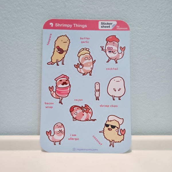 Shrimpy Things Sticker Sheet