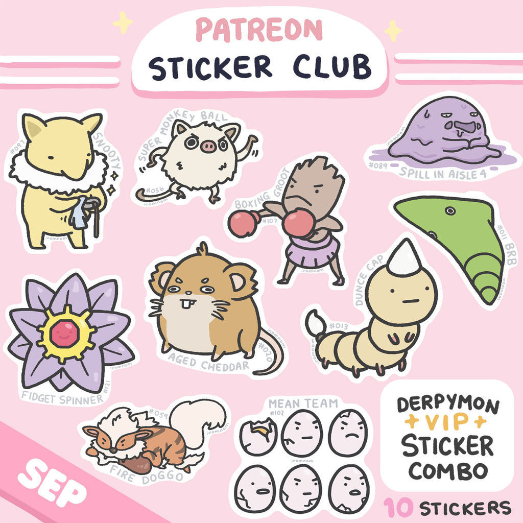inomnom - September Derpymon Sticker Rewards