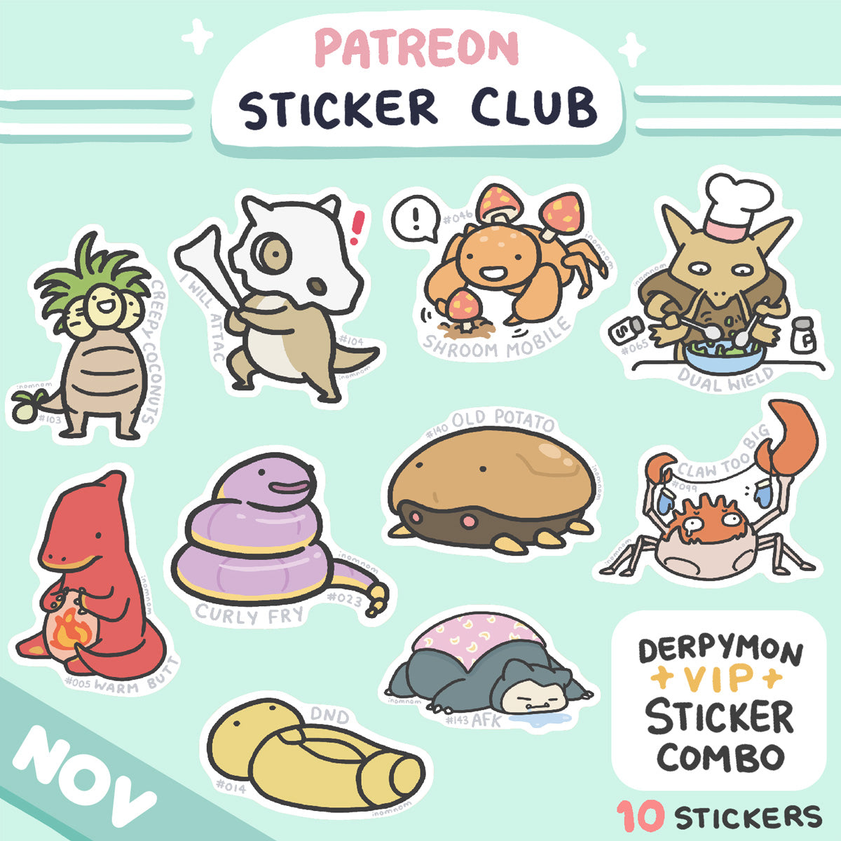 inomnom - November Derpymon Sticker Rewards