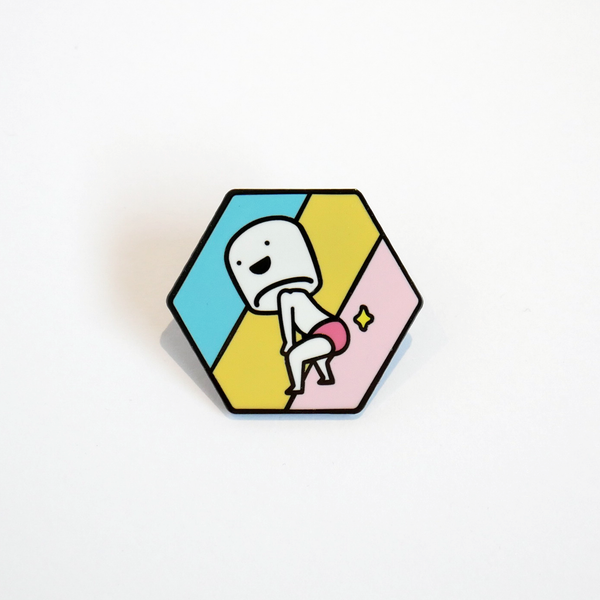 Booty boy marshmallow enamel pin