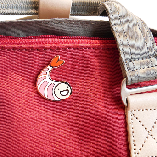 Shrimpy ebi enamel pin backpack