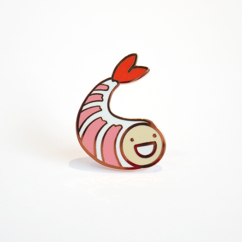 Shrimpy ebi enamel pin