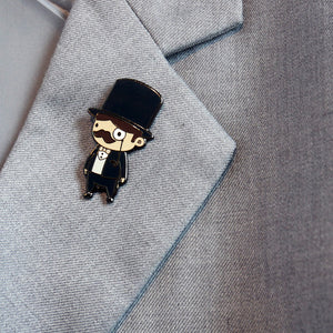 Humphrey Black gentlemen enamel pin
