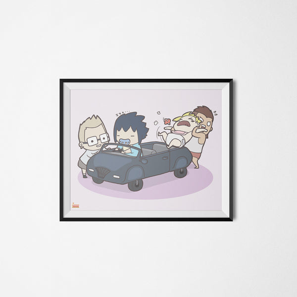 Baby FFXV Final Fantasy Art Print Framed