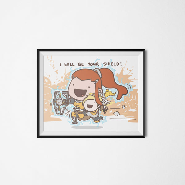 Brigitte Shield Art Print