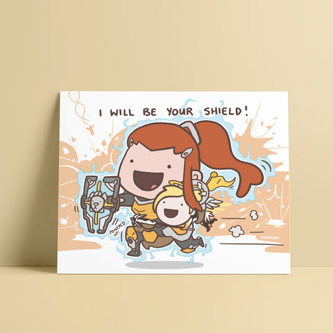 Brigitte Shield Art Print