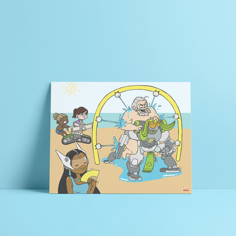 Overwatch summer games carwash art print