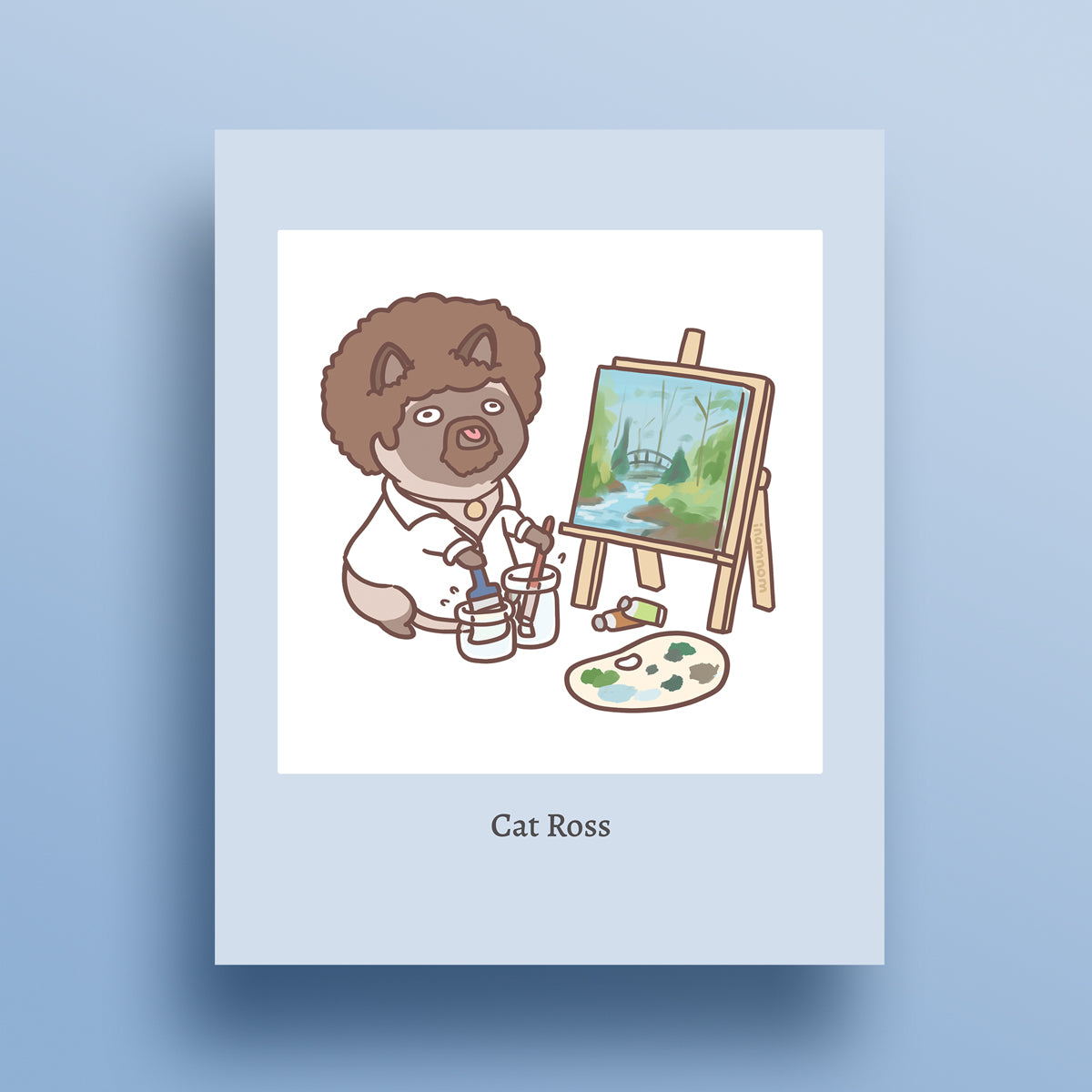 Bob Ross & Friends: Cat Ross Art Print