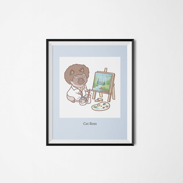 Bob Ross & Friends: Cat Ross Art Print