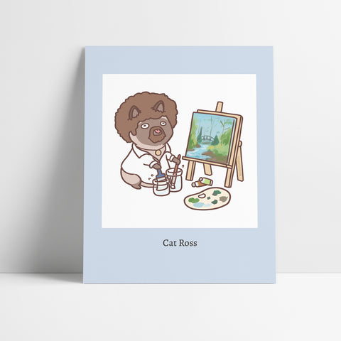 Bob Ross & Friends: Cat Ross Art Print