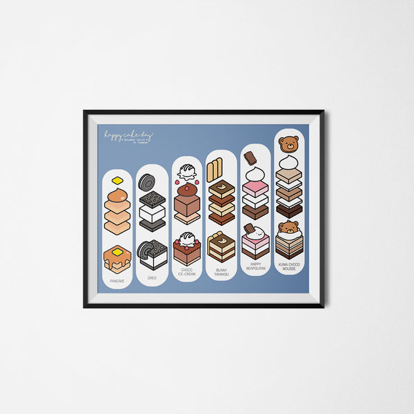 Happy Cake Day: Decadent Cakes Art Print