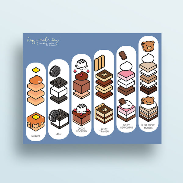 Happy Cake Day: Decadent Cakes Art Print