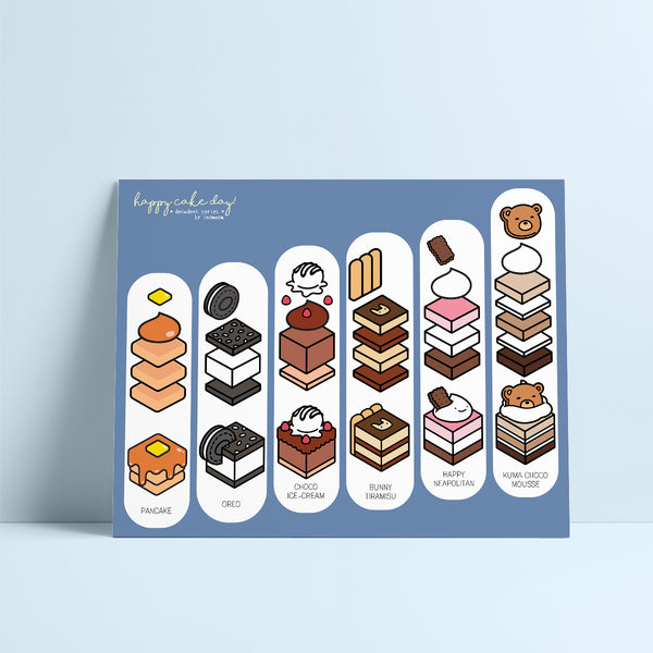 Happy Cake Day: Decadent Cakes Art Print