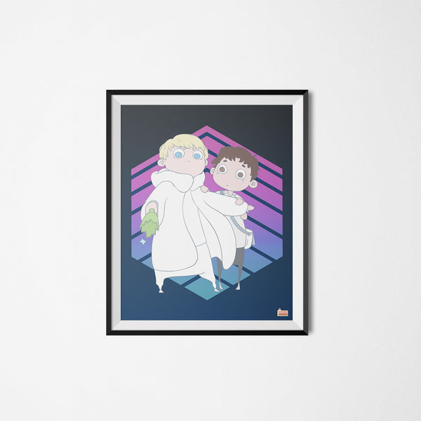 Devilman Crybaby art print framed