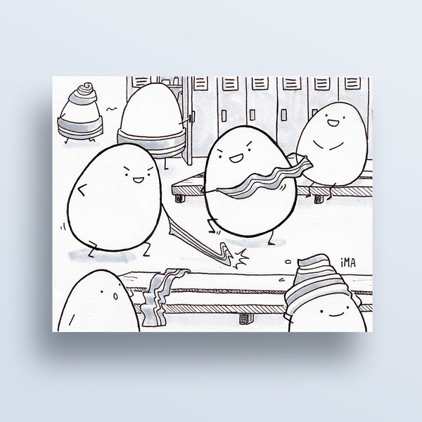 Egg Fights Ink Print