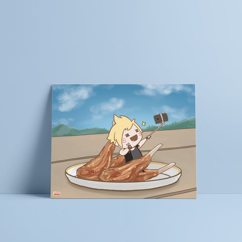 FFXV Final Fantasy Food Prompto Argentum art print