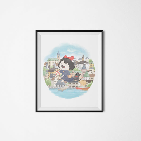 Kiki's Delivery Art Print