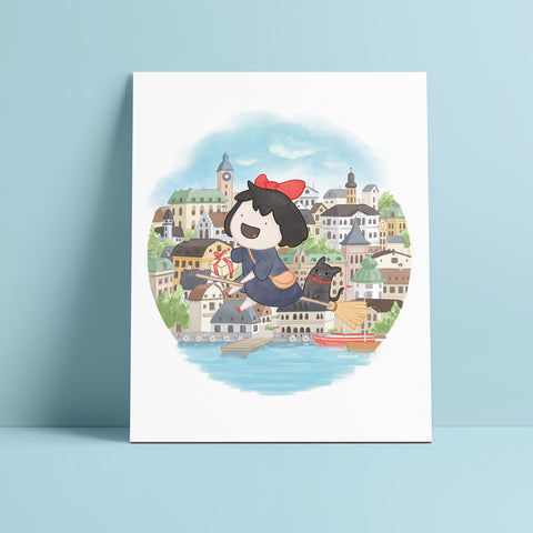 Kiki's Delivery Art Print