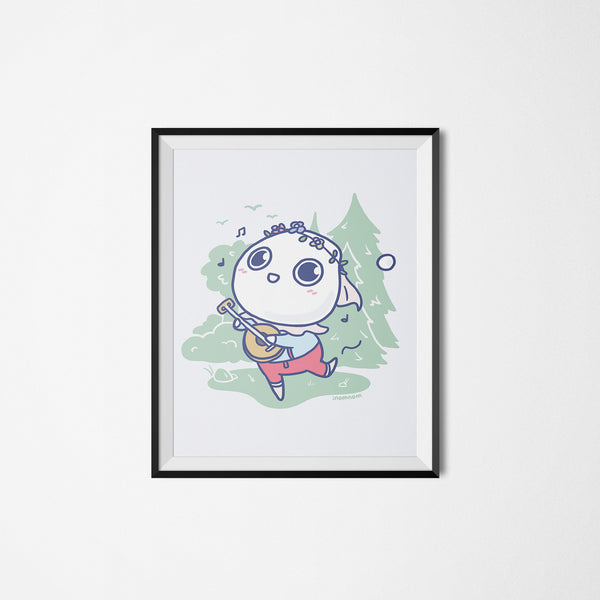 Milk-kun RPG series: Bard Art Print