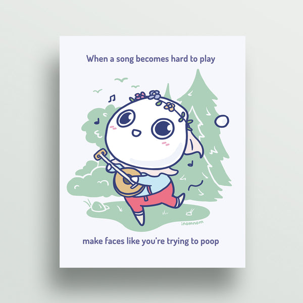 Milk-kun RPG series: Bard Art Print