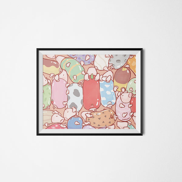 Poogie Pile Art Print