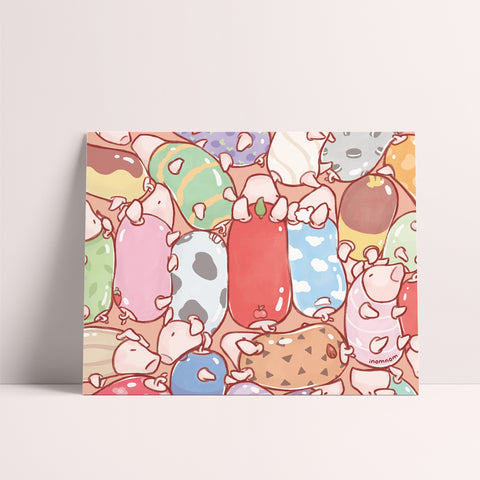 Poogie Pile Art Print