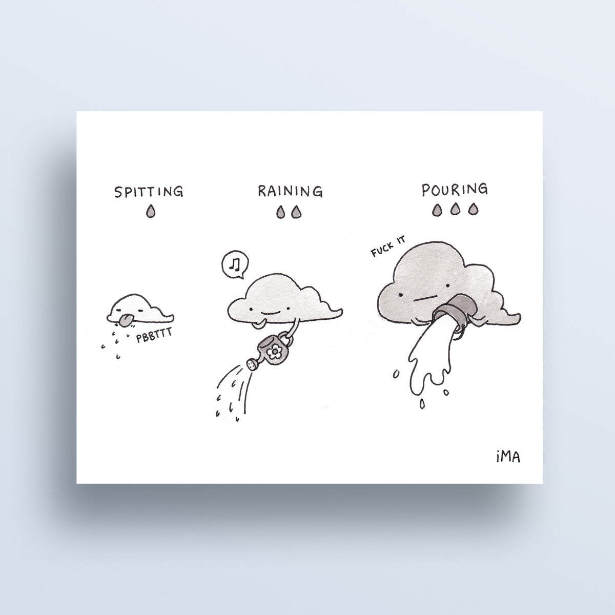 Rain Levels Ink Print