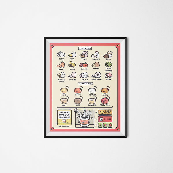 Choose your own Ramenture Art Print