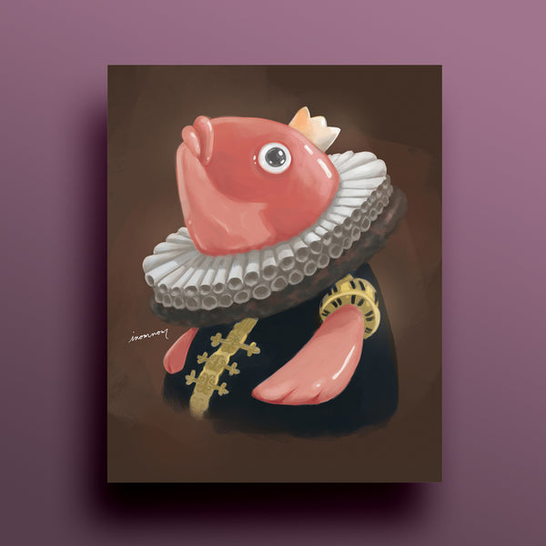 Sir Fishingham Art Print